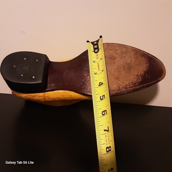 BOOTS Men's Size 9. IMITATION. Yellow Western Cowboy Boots - Picture 12 of 12